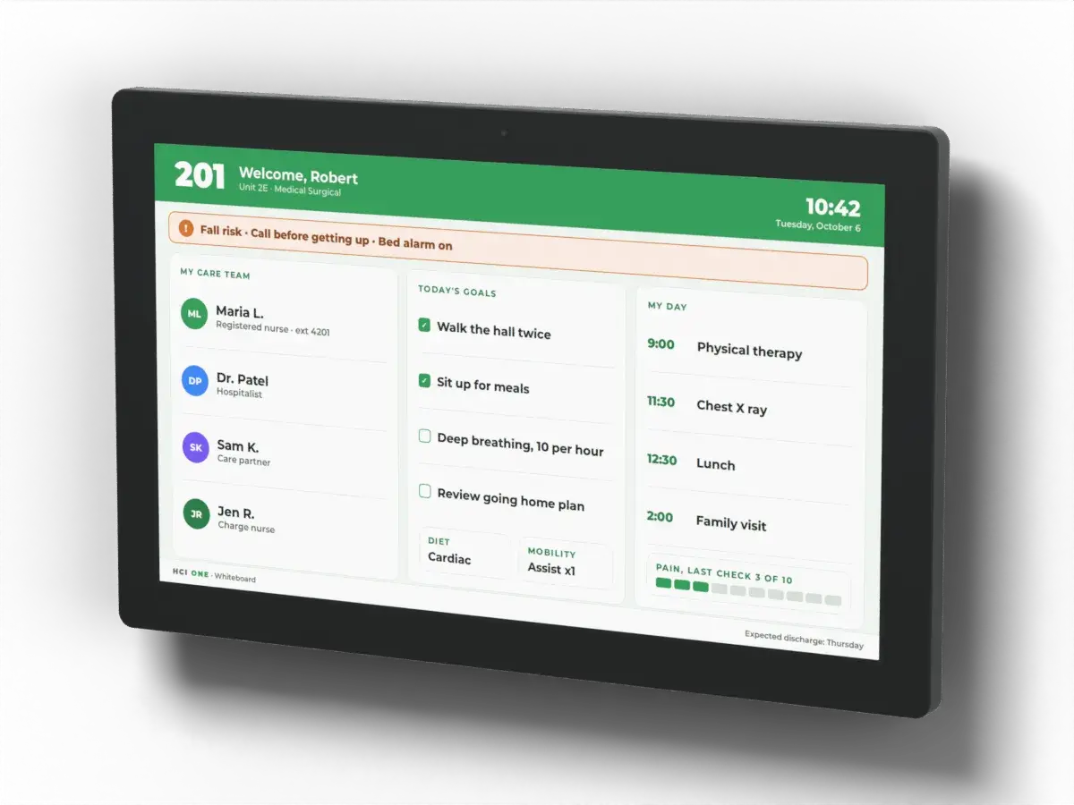 22 inch whiteboard in black